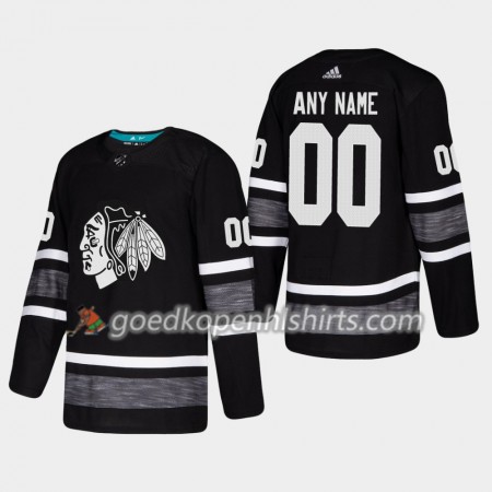 Chicago Blackhawks Custom 2019 All-Star Adidas Zwart Authentic Shirt - Mannen